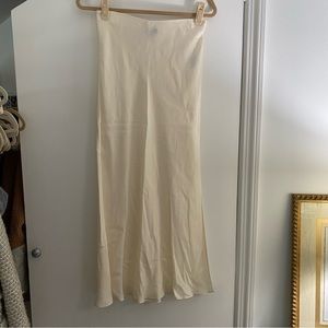 J.Crew Cream Slip Skirt with Slit Size S